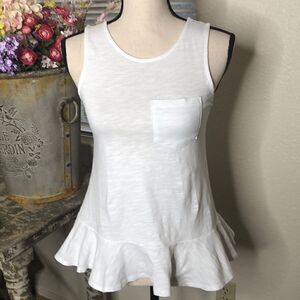 Al Ya White Jersey Sleeveless Top Size XS